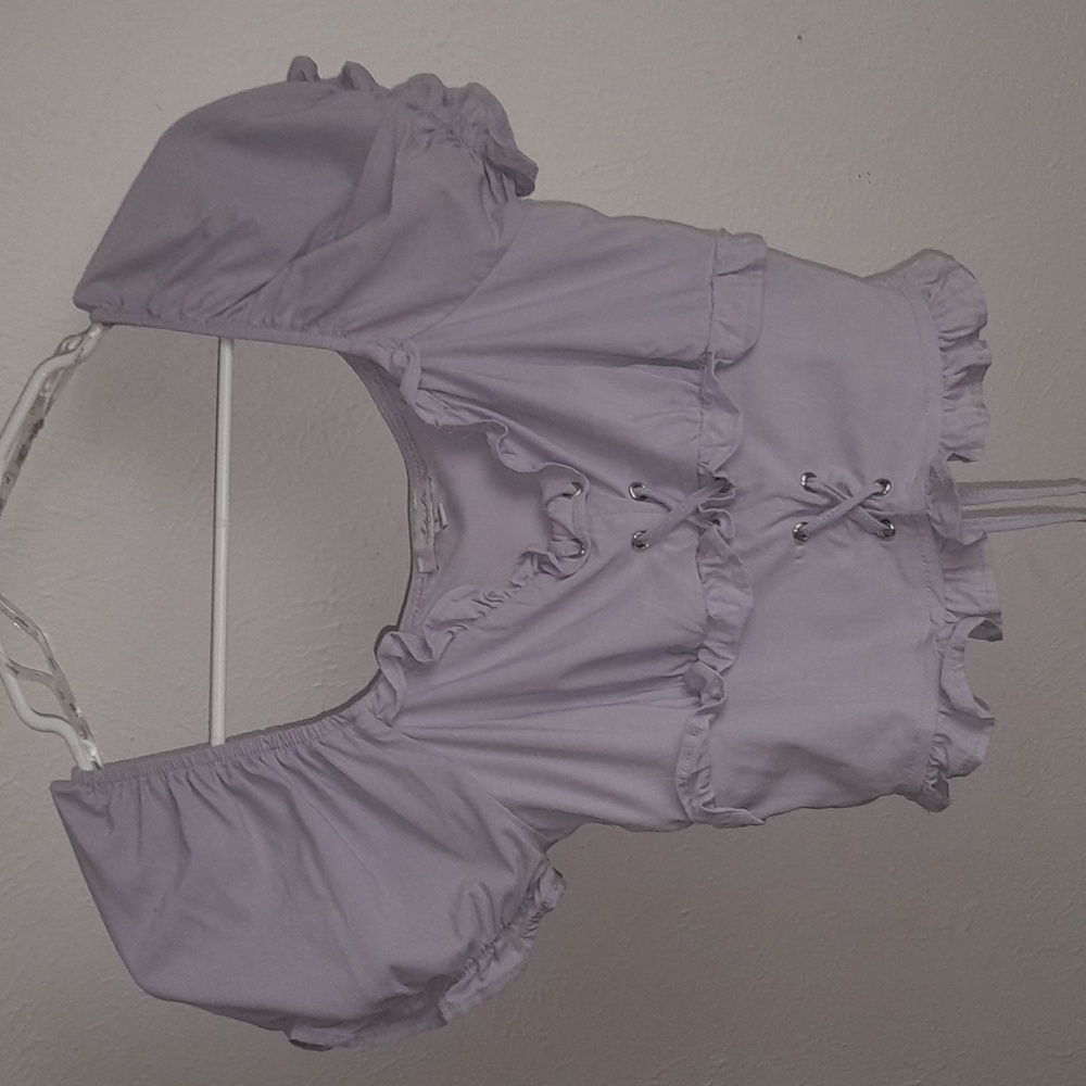 Lavender Puff Sleeve Top